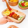 thumbnail image 2 of Rectangular Acacia Wood Low Salad Serving Bowl 2-Pack, 2 of 5