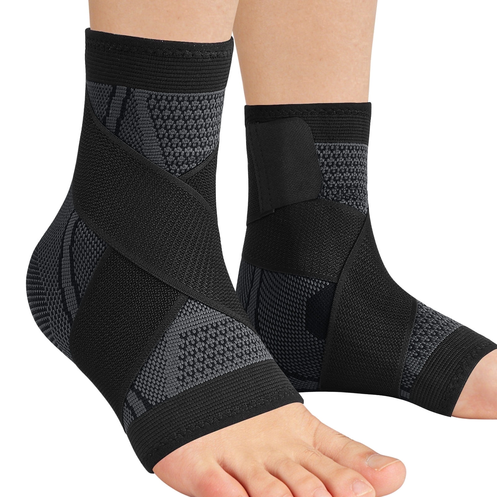 Reosot Ankle Brace: Compression socks for relieving plantar fasciitis and arthritis; ankle brace with arch support and compression sleeve [L]