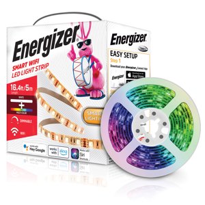 Energizer Smart Wi-Fi LED Light Strip, 16.4ft, Multicolor & White