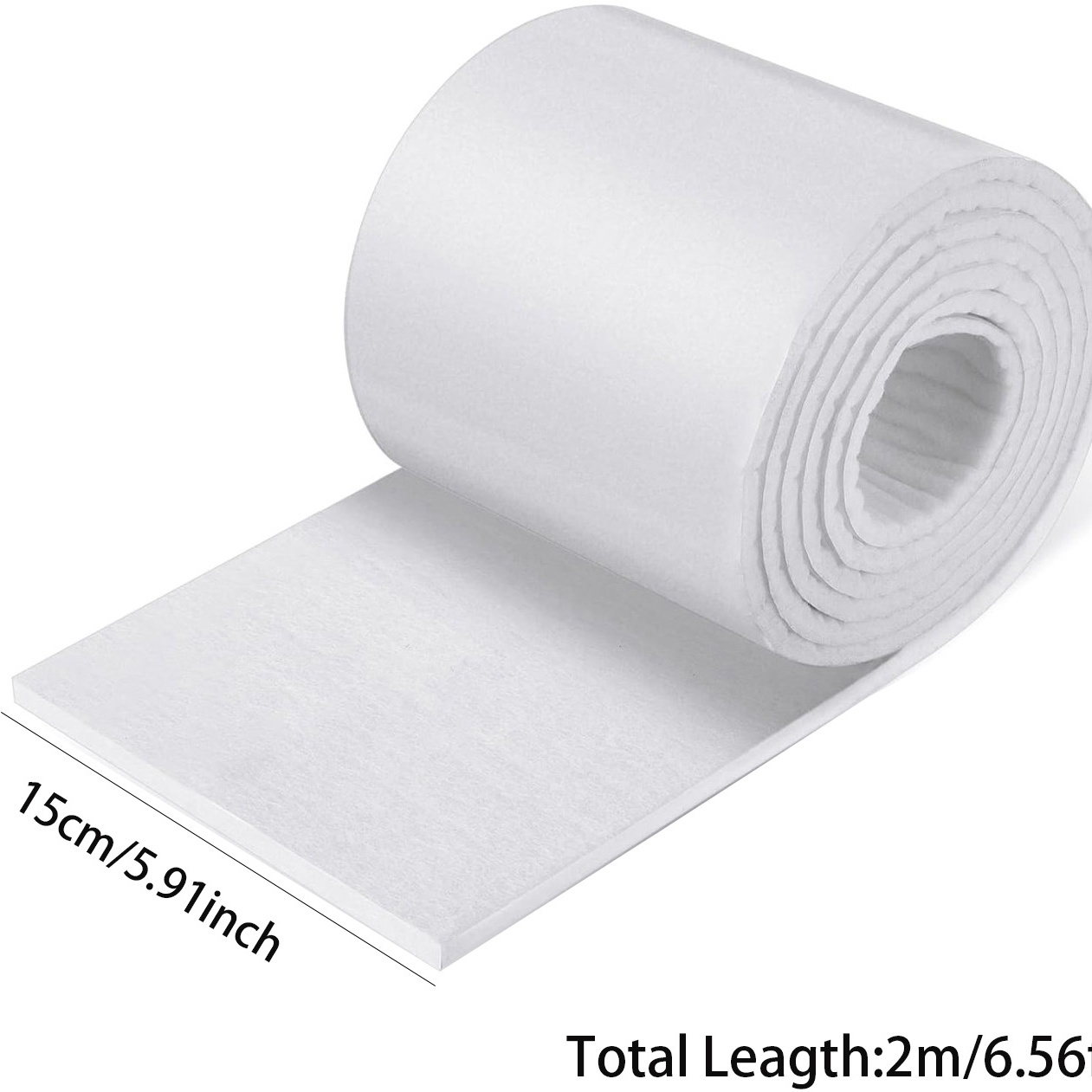 Adhesive Felt Sheet,Bexikou 0.2" x 6" x 2.2 Yard Felt Roll with Adhesive Backing,Felt Padding for Orthopedic Cushioning, Foot Pain Relief & Support (1 Roll)