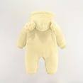 thumbnail image 4 of Odeerbi Baby Infant Boys Girls Clothes Winter Jumpsuit Baby Romper Fall Winter Thickening Jumpsuit 2024 Long Sleeves Climbing Jumpsuit Baby Winter Cotton Clothes Yellow 6 Months, 4 of 5