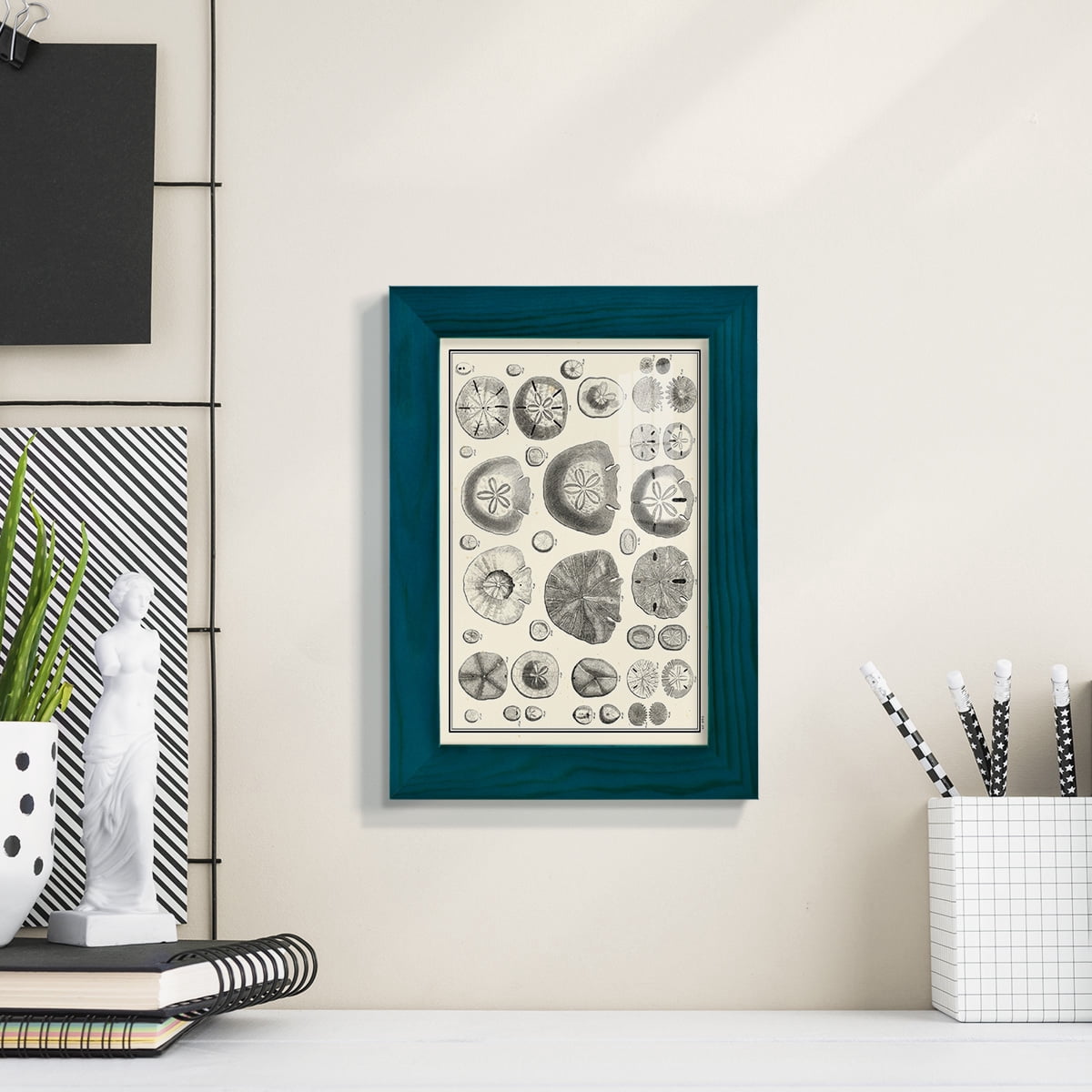 Aegean Collection II -Framed Print w/glass-Ocean Blue
