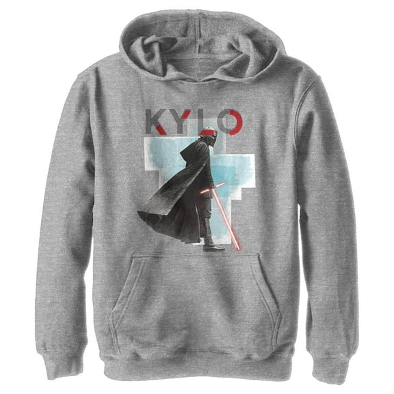 Boy's Star Wars: The Rise of Skywalker Sinister Kylo  Pull Over Hoodie Athletic Heather Medium