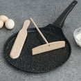 Crepe Pan Nonstick with Spreader & Spatula Kit, Clatine 11 inch PFOAFree Granite Stone Coating