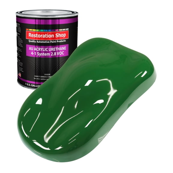 Restoration Shop Emerald Green Acrylic Urethane Auto Paint - Gallon Paint Color Only, Single Stage High Gloss