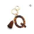 thumbnail image 2 of Porte-clés Lettre Imprimé Léopard Accessoires pour Femmes et Filles Initiale Dorée, 2 of 2