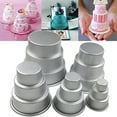 thumbnail image 1 of Cheers.US Mini 3-Tier Cupcake Pudding Cookie Mold Chocolate Cake Mold Baking Pan Party Food Mould, Aluminum Alloy Multi Tier Cake Pan Baking Pan Nonstick, 1 of 7