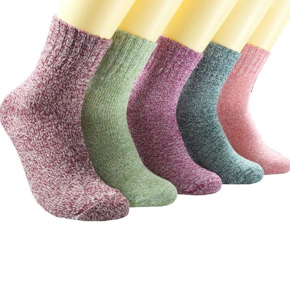5 pairs of wool socks, thermal socks for women, comfortable and breathable