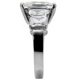 thumbnail image 4 of High polished (no plating) Stainless Steel Ring with AAA Grade CZ in Clear for Women Style TK007, 4 of 4