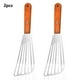 thumbnail image 2 of Freír la espátula mango de utensilios de cocina con fugas antideslizante Acero inoxidable Frito Cocina Colgando Parrilla flexible para peces de carne 2 piezas Speravity HA009892-02, 2 of 6