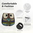 thumbnail image 4 of Daiia Boho Owl Pattern Women's 2 in 1 Running Shorts - Lightweight Athletic Workout Gym Yoga Shorts Liner with Phone Pockets-XX-Large, 4 of 7
