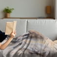 thumbnail image 3 of Colorful Soft Flannel Fleece Throw Blanket, Blur Mystic Painting of Young Native Man Feather Wolves, Cozy Plush for Indoor and Outdoor Use, 50" x 70", Multicolor, by Ambesonne, 3 of 5