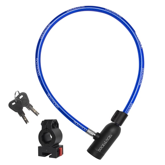Juego de Bloqueo de Cable DocksLocks Negro Compacto y Portátil para Bicicleta y Scooter con Cerradur
