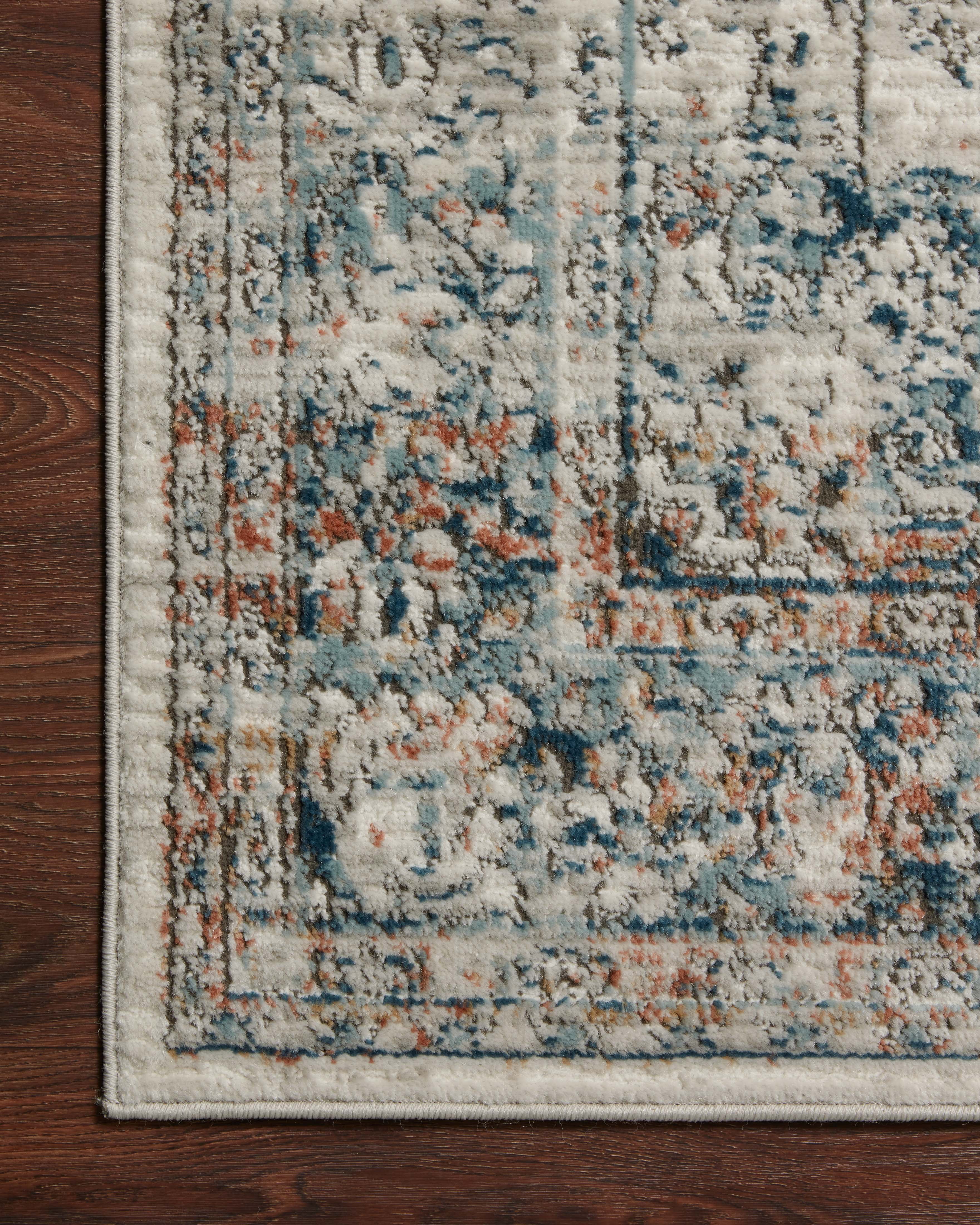 Loloi Bianca Collection BIA-10 Ivory / Ocean, Abstract Area Rug 11'-6" x 15'