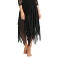 thumbnail image 5 of TiaoBug Womens Side Split Belly Dance 13 Panel Chiffon Skirt Asymmetrical Wrap Skirts Black One_Size, 5 of 6