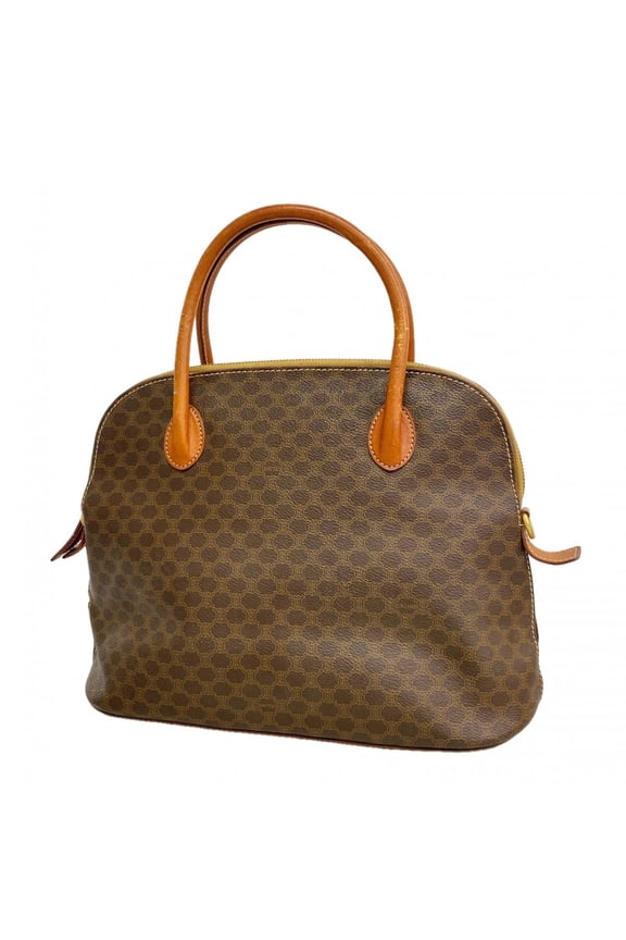 Pre-Owned Celine Macadam Brown Handbag for Women