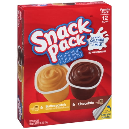 Snack Pack® Butterscotch/Chocolate Pudding Cups Family Pack 12-3.25 oz. Cups