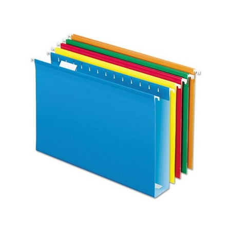 UPC: 0078787482135 | Extra Capacity Reinforced Hanging File Folders with Box Bottom Legal Size  1/5-Cut Tab  Assorted  25/Box