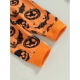 thumbnail image 5 of Newborn Infant Baby Boy My First Halloween Outfit Pumpkin Long Sleeve Romper Pants Hat Fall Halloween 3Pcs Clothes Set, 5 of 8