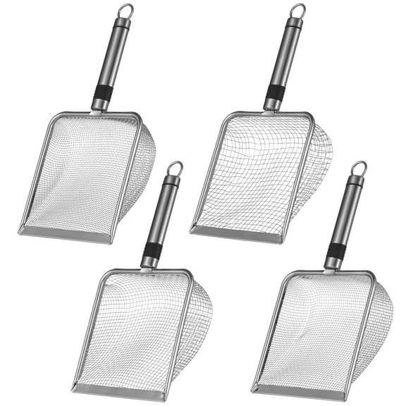 4 Pcs Stainless Steel Garden Sieve Set, Soil Sifting, Sand Screening, 2.0mm, 2.8mm, 3.8mm, 5.0mm Mesh Sizes, Quality Anti-Rust Sifting Tools for Gardening, Compost, Backyard Use