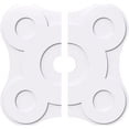 thumbnail image 1 of Ekena Millwork CMP22LA2-03000 22 in. OD x 3 in. ID Square Luna Architectural Grade PVC Contemporary Ceiling Medallion - 2 Piece, 1 of 1