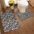 thumbnail image 2 of Yiaed Autumn Fox Owl Print Bathroom Mat Set 2 Pieces Mat Anti-Skid Pad Ultra Soft and Absorbent Bathroom Bath Mat Contour Bath Rugs for Toilet Base, 2 of 6