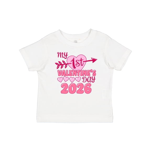 Inktastic My First Valentine 2026 Heart and Arrow Boys or Girls Baby T-Shirt