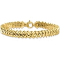 thumbnail image 3 of Avariah Diamonds 14K Yellow Gold Polished Fancy Link 7.5in Bracelet - 7.5"- Made In Italy, 3 of 7