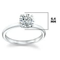 thumbnail image 4 of Metal Masters 1Ct. Lab Grown Diamond Solitaire Under-Halo Croisee 14K White Gold Womens Engagement Wedding Ring Igi Certified, 4 of 6