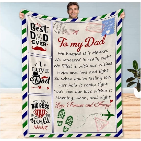 Gifts for Dad, Dad Gifts Ideas, Gifts for Father - Papa - Daddy from Daughter and Son, Gifts for Fathers Day, Dad Birthday Gift - Throw Blankets for Men