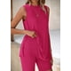 thumbnail image 5 of Conjunto de Pijama PRETTYGARDEN 2 Piezas con Shorts para Casa, Rojo Rosado, Talla M, 5 of 8