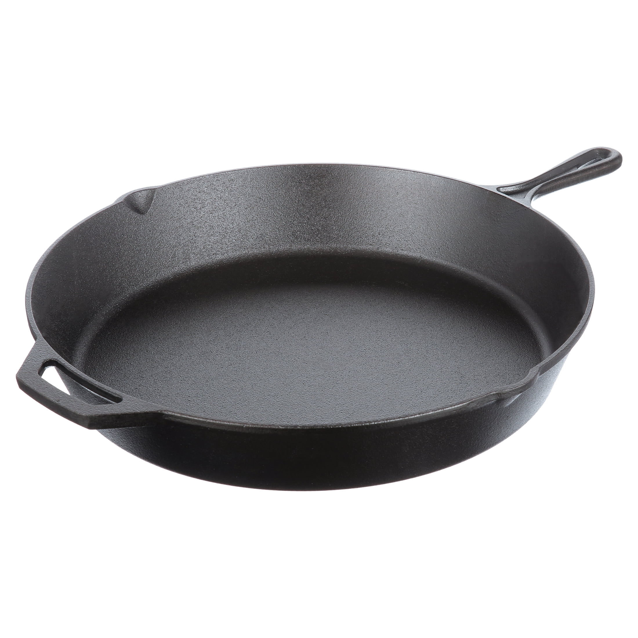 Ozark Trail Pre-Seasoned 15 Cast Iron Skillet with Handle and Lips 