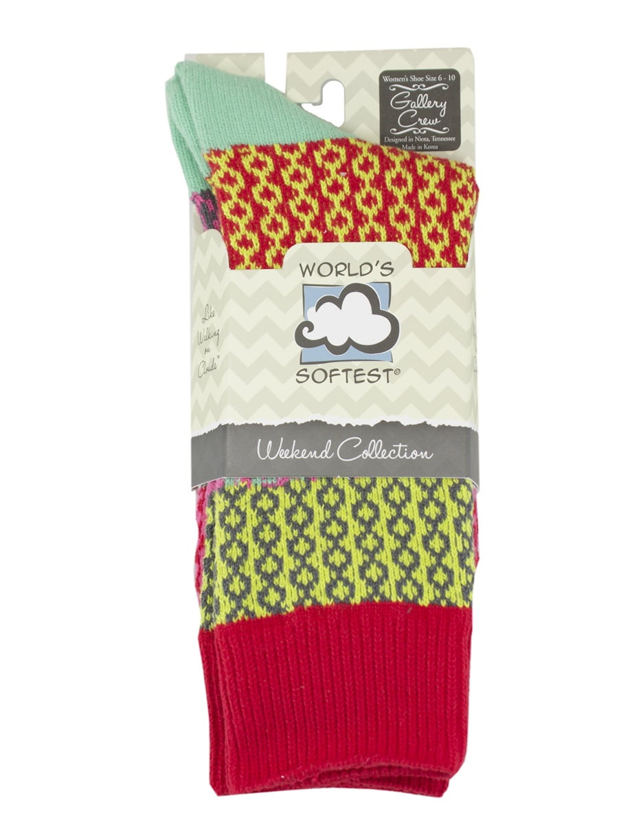 World's Softest Weekend Collection Gallery Crew Socks Charleston