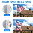 thumbnail image 5 of 20FT Flag Pole Stand for Garden,Adjustable Outdoor Flagpole,Garden Flag Poles 360-degree Rotation Aluminum Alloy Outdoor Telescopic Flagpole For Commercial Residential American Flag, 5 of 8