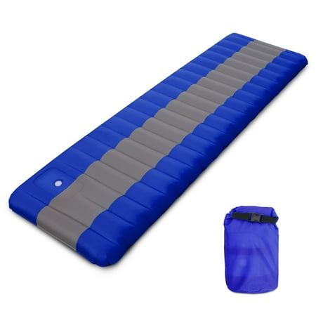 Inflatable Camping Mat Air Sleeping Pad With Built In Foot Pump