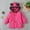Hot Pink, variant on Lilgiuy Toddler Kids Baby Boys Girls Fashion Cute Solid Color Keep Warm Zipper Bear Ear Hooded Jacket Coat for Outdoor Activities