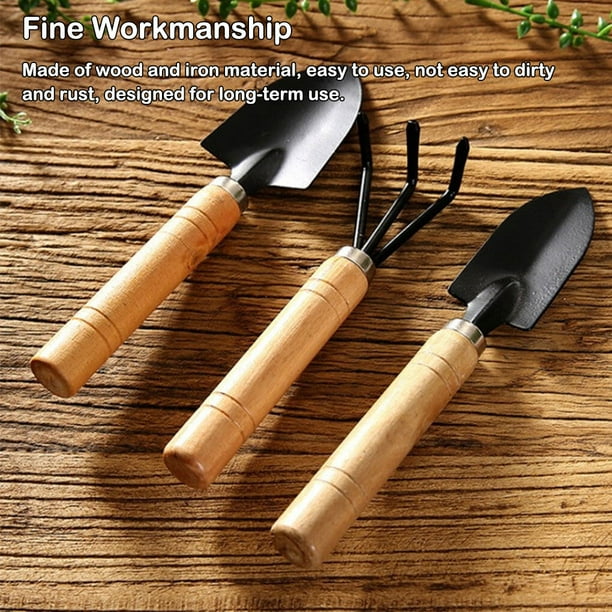 3Pcs Mini Rake Set Wide Useful Earth Shovel Digging Household