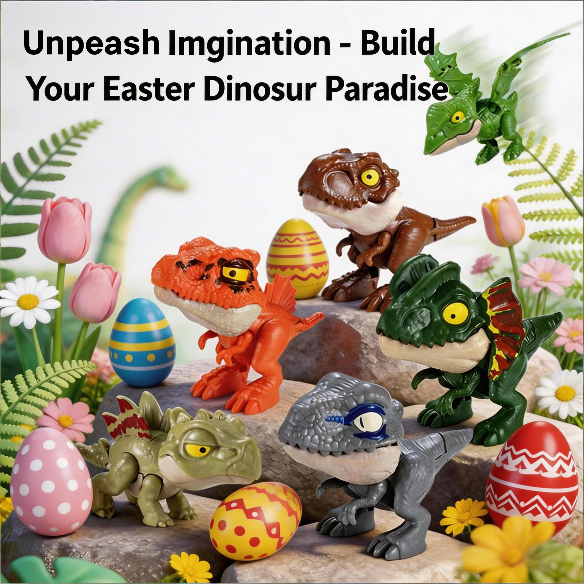 HNZENBW 12 Pcs Dinosaur Egg Dinosaur Gachapon Toy Set Biteable Fingertip Dinosaur Toy Set Easter Egg Christmas Party Gift forAge 3+