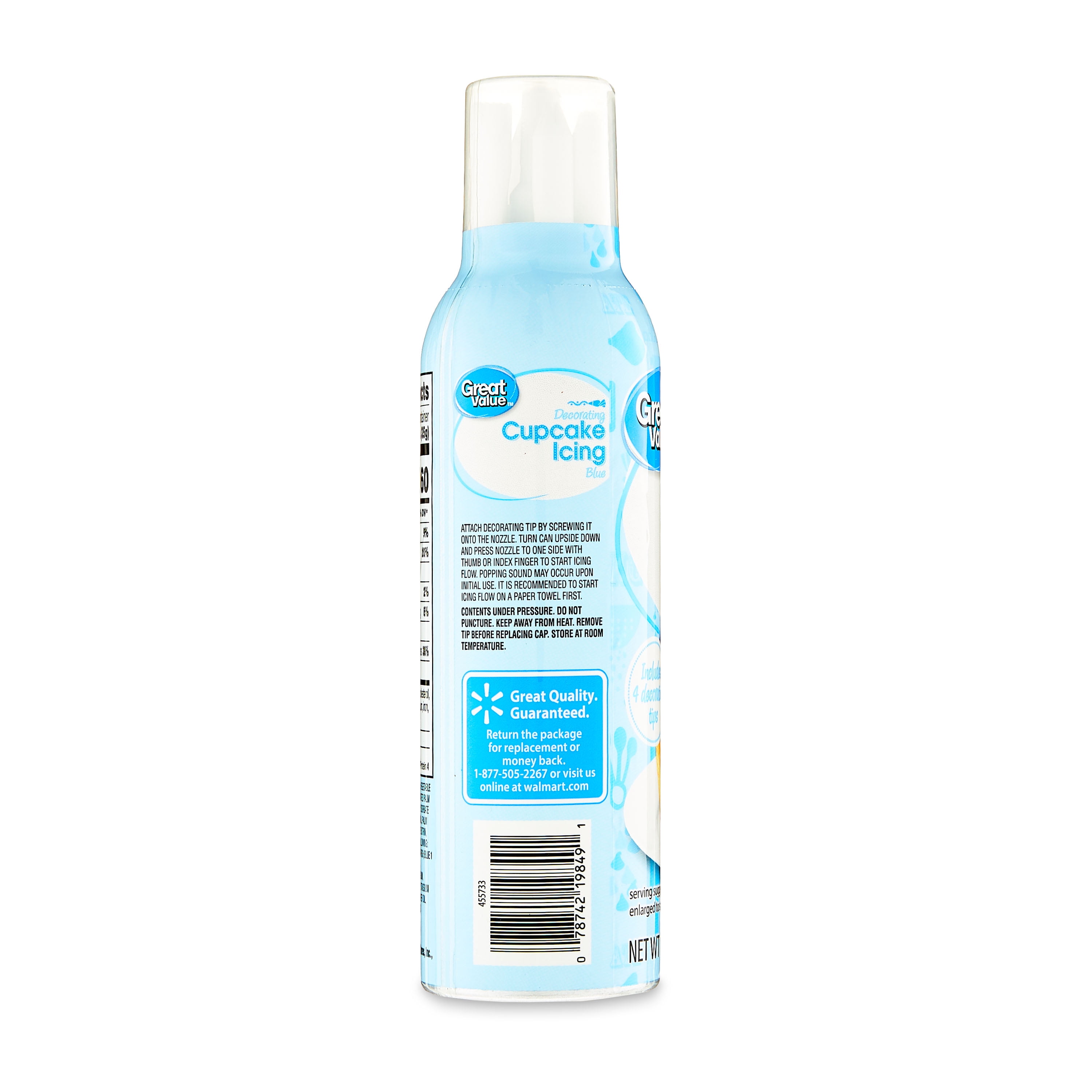 (3 pack) Great Value Blue Decorating Cupcake Icing, 8.4 oz