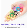 thumbnail image 2 of 30PCS Key Caps Covers Tags, House Key Covers Color Key Coded Key ID Rings, Key Cap Key Color Identifier Rings in 10 Assorted Colors Perfect Coding System to Tag Your Keys, 2 of 7