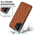 thumbnail image 3 of Nalacover Wallet Case for Samsung Galaxy A13 5G, RFID Blocking Card Slots Holder PU Leather Fashion Back Flip Cover with Kickstand Magnetic Buttons Shockproof Case for Samsung Galaxy A13 5G,Brown, 3 of 8
