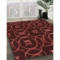 thumbnail image 3 of Ahgly Company Tapis d'Intérieur Rectangulaire Transitionnel Rouge Brique Feu Lavable à la Machine, 7 Pieds x 10 Pieds, 3 of 7