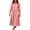 Pink, variant on Women Summer Dress Long Sleeve Printed Collared Dress Loose Flowy Bohemian Long Dress Casual Beach Dress For Spring And Summer