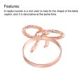 thumbnail image 4 of Unique Bargains Napkin Rings, 6 Pack 38mm ID Alloy Bow-knot Napkin Buckles, Rose Gold, 4 of 5