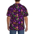 thumbnail image 7 of Goofa Mardi Gra2 Printed Men's Casual Short-sleeved Shirt,Lightweight Breathable Button-down,Summer Casual men's top,Versatile Fashion shirt-Small, 7 of 7