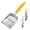 FLAT Aluminum Yellow Handle, variant on Cat Litter Scoop, Aluminum Alloy Sifter, Kitty Metal Scooper, Deep Shovel, Long Handle, Poop Sifting, Kitten Pooper Lifter, Durable, Heavy Duty, for Litter Box