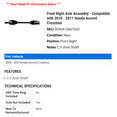 thumbnail image 2 of Front Right Axle Assembly - Compatible with 2010 - 2011 Honda Accord Crosstour, 2 of 2
