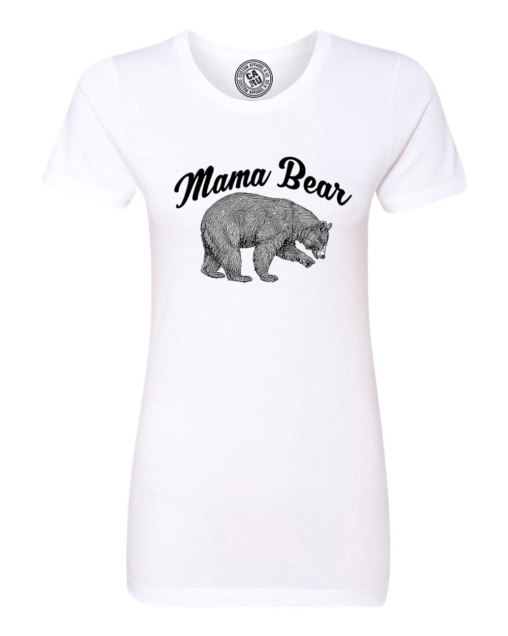Custom Apparel R Us Mama Bear Shirt Womens Short Sleeve