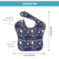 thumbnail image 4 of Hirioo Underwater Animals for Baby Waterproof Pocket Bib Adjustable Closed for Babies Toddlers with Large Pocket 6-24Months, 4 of 8