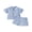 Blue, variant on BemeyourBBs Toddler Baby Boy Summer Clothes 0 6 12 18 24 Months 2 3 4 Years Newborn Baby Boys Summer 2 Piece Outfits Short Sleeve Pocket Button Down Shirt and Shorts Set